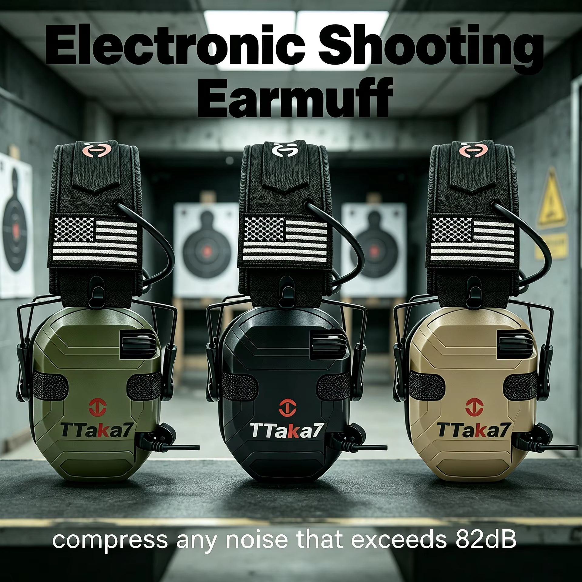 Shooting Ear Muff - 新型戦術電子射撃用折りたたみ式イヤーマフケース、防音ヘッドホン、音声増幅聴覚保護ヘッドセット
