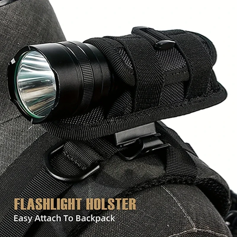 Outdoor Hunting Lights - タクティカル懐中電灯カバー ナイロンケース 懐中電灯用ベルトホルスター デューティーベルト用 ハンティング用 360度懐中電灯ツールポーチ