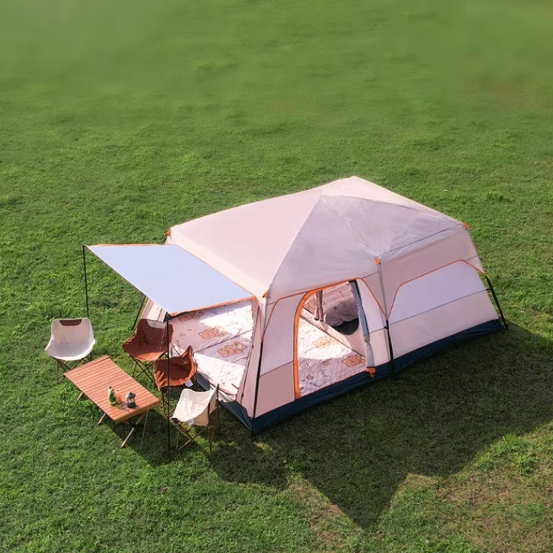Outdoor Hunting Tent - 3～4人/5～8人/10人用大型ファミリーキャンプテント、2ルーム屋外防水テント