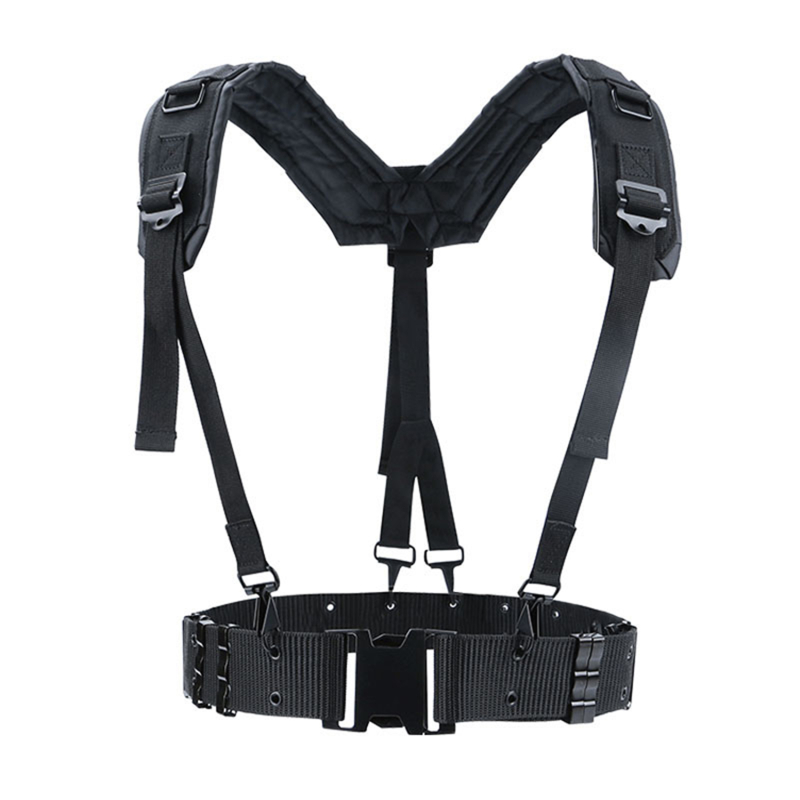 Tactical Belt Rigger - Cs陸軍ファン戦闘ベルト、屋外戦術ベルト、ショルダーチェストストラップ、軍用狩猟アクセサリー、yベルト、ガードル、戦術