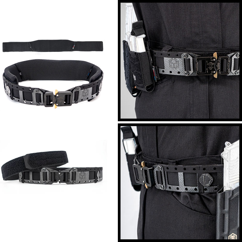 Tactical Belt Rigger - タクティカルバトルベルト、レーザーカットMOLLEリガーウォーコンバットベルト、クイックリリースバックル付き、男性用法執行官用デューティーベルト