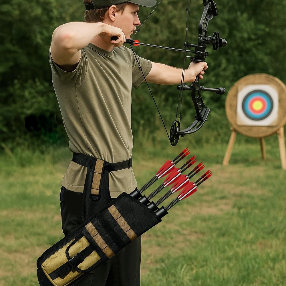 調整可能なストラップ付きアーチェリークイバー、丸型チューブ、 - Outdoor Hunting Youtube のレビューと価格