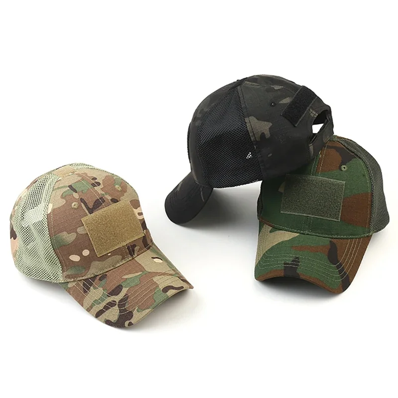 2026 NEWアウトドアマルチカム迷彩調整可能キャップメッ - Hunting Outdoor Hats のレビューと価格