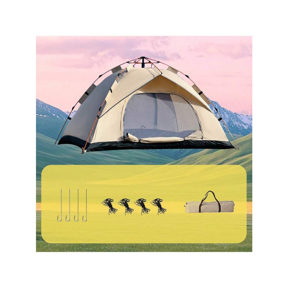 屋外自動クイックオープンポップアップテント 4人用 キャンプ - Outdoor Hunting Tent のレビューと価格