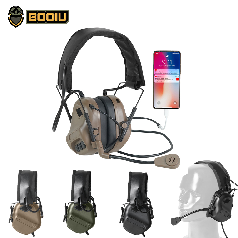 BOOIU 戦術電子射撃ヘッドセット 3.5 ミリメートルイ - Shooting Ear Muff のレビューと価格
