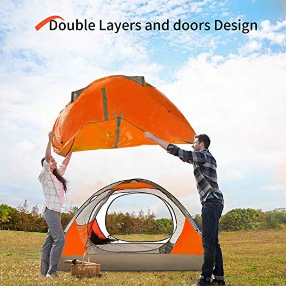 2～4人用キャンプテント 軽量 防水 バックパッキングテント - Outdoor Hunting Tent のレビューと価格
