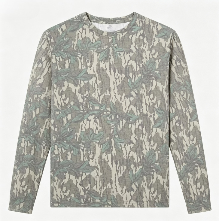 カモフラージュ柄長袖Tシャツ ツリーリーフ迷彩プリント クル - Hunting & Outdoor Supplies Carterton のレビューと価格