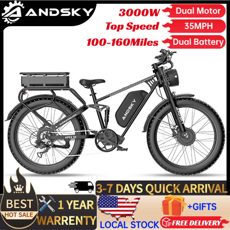 ANDSKY Apex50 AWD電動自転車 3000Wデュ - Hunting Outdoor Day のレビューと価格